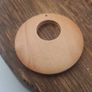 Wooden disc bohemian necklace‎ pendant
